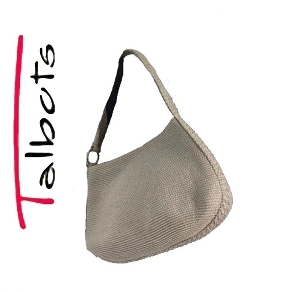 Talbots Handbags - TALBOTS Women's Silver Handbag Single Short Arm Strap Clean Lining.